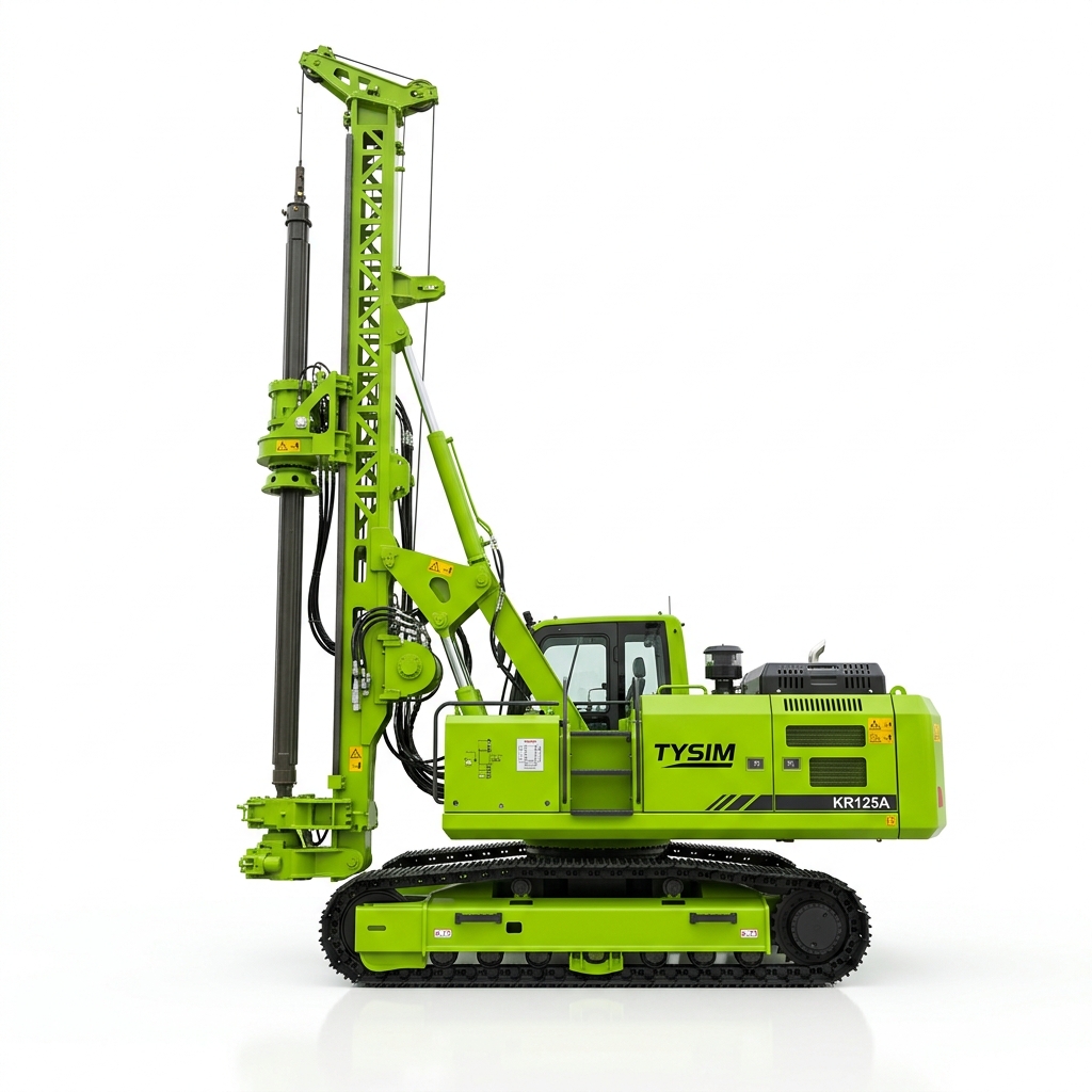 Perforadora rotativa TYSIM KR125A compacta para espacios reducidos