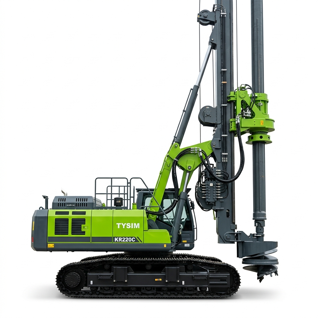 Perforadora rotativa TYSIM KR220C de alto rendimiento